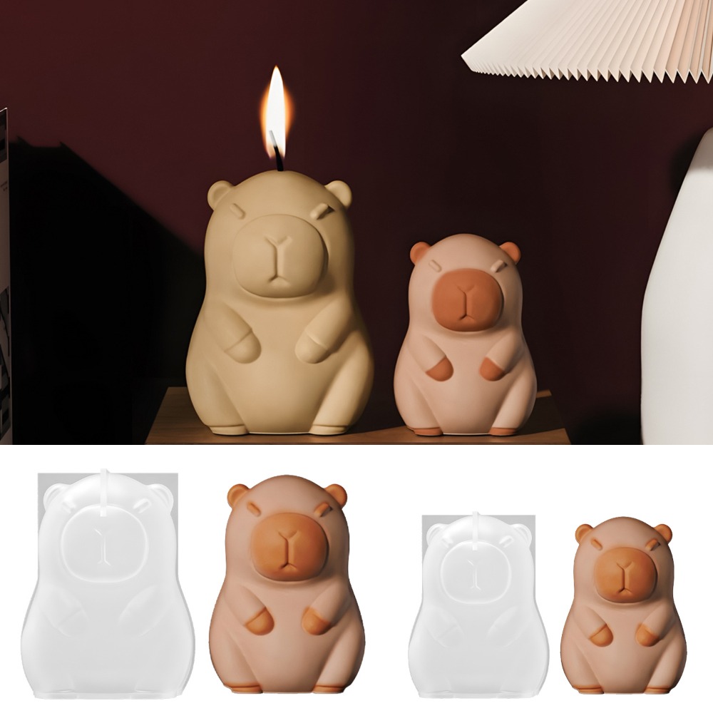 Candle Supplies Store - Staande Capibara geurkaars siliconen mal 3D