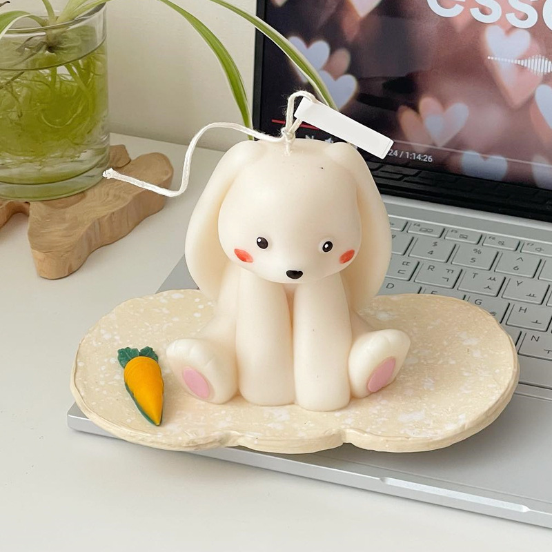 Candle Supplies Store - Zittend Konijn Siliconen Kaarsvorm 3d Schattig