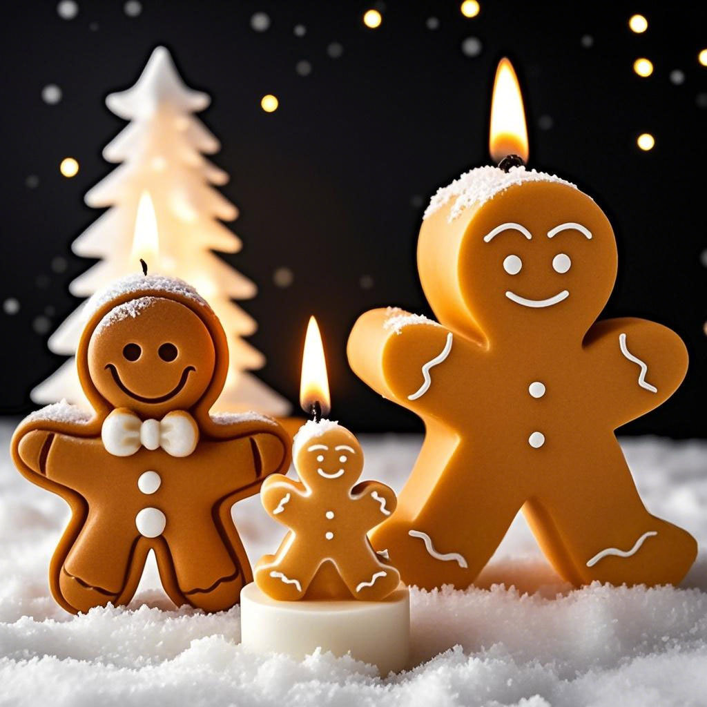Candle Supplies Store - DIY Cartoon Gingerbread Man Siliconen Kaars